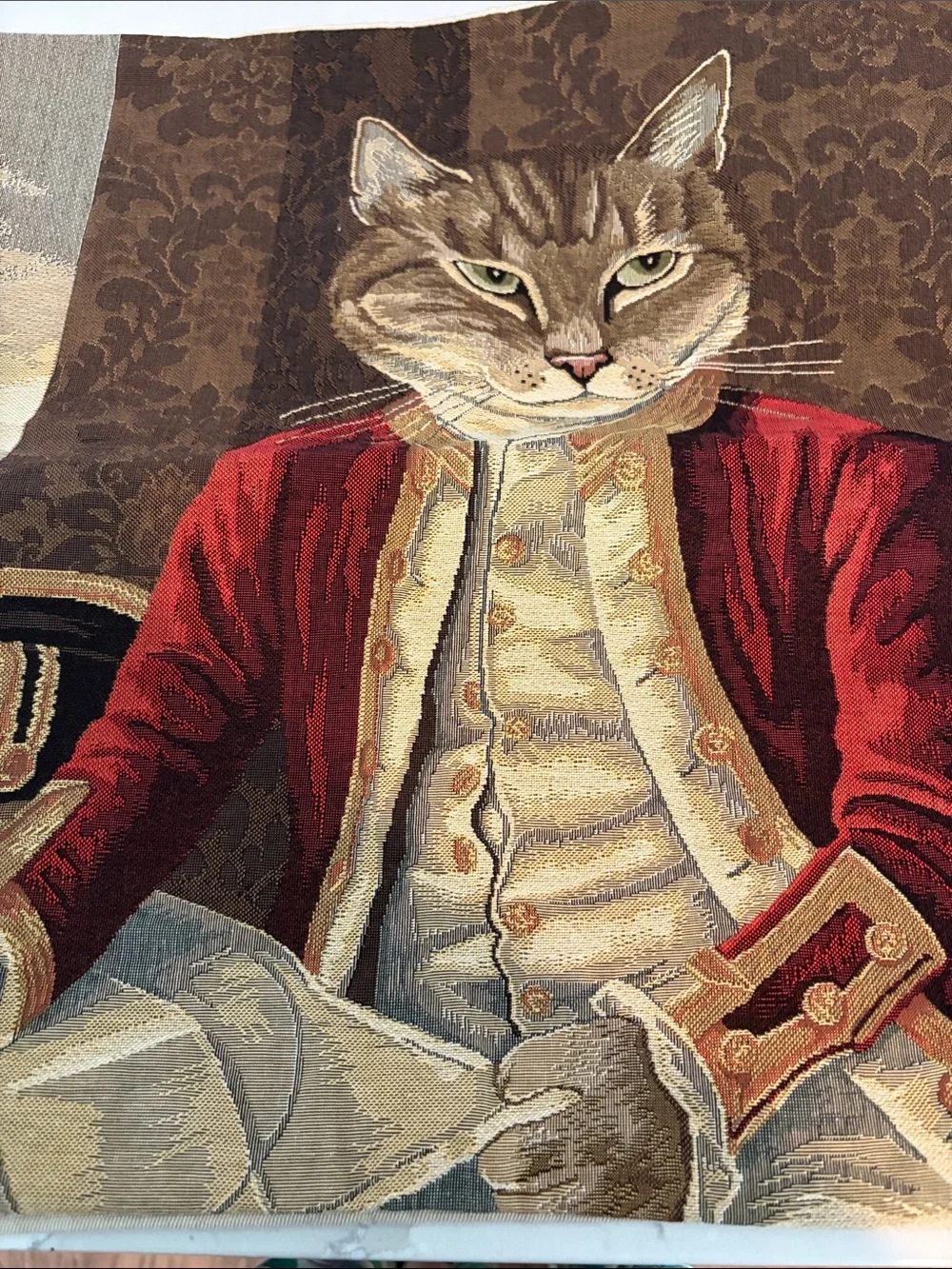 Decorative Cat Portrait Accent Pillow Cover set of 2- 17.5x17.5 - Picture 3 of 8